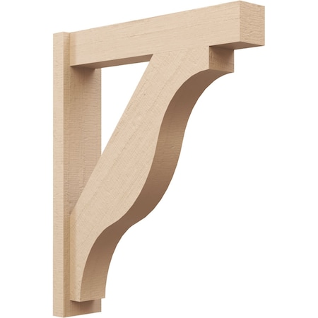 Ekena Millwork 6-in W x 28-in D x 34-in H Funston Block Rough Cedar Woodgrain TimberThane Outlooker, Primed Tan OUTUR060X28X34FST44RCPR